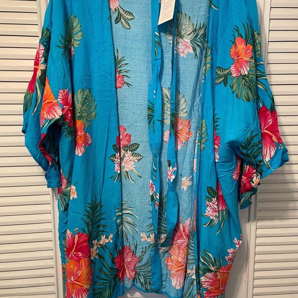 Tropical Floral Kimono Cardigan